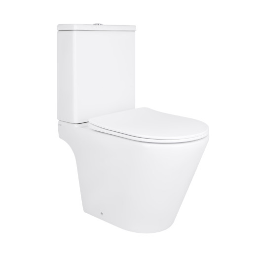 Унитаз напольный Qtap Dove Rimless безободковый с сидением Soft-close white (QT06228380BW)