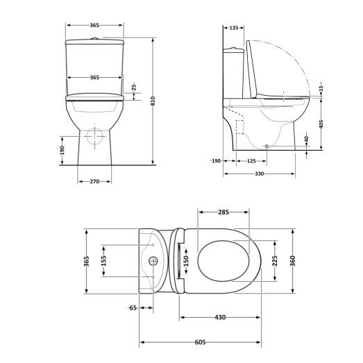 Унитаз напольный Qtap Dove Rimless безободковый с сидением Soft-close white (QT06228380BW)