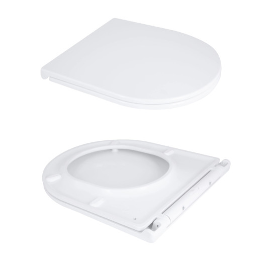 Унитаз напольный Qtap Dove Rimless безободковый с сидением Soft-close white (QT06228380BW)