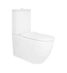 Унитаз напольный Qtap Grand Ultra Quiet безободковый с сиденьем Soft-close white (QT26228301W)