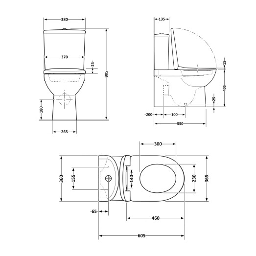 Унитаз напольный Qtap Grand Ultra Quiet безободковый с сиденьем Soft-close white (QT26228301W)
