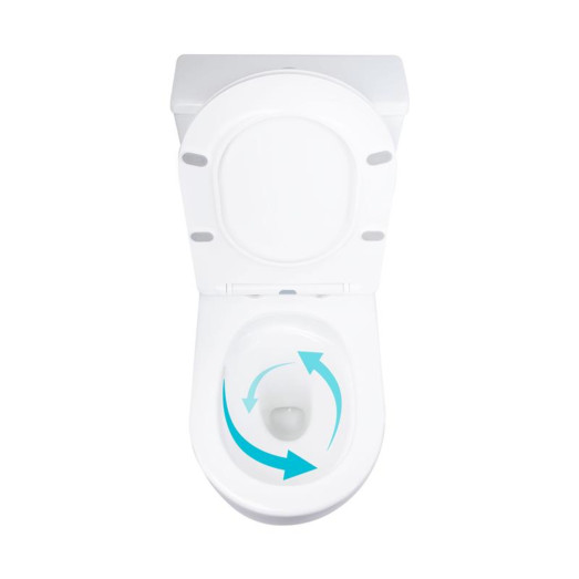 Унитаз напольный Qtap Grand Ultra Quiet безободковый с сиденьем Soft-close white (QT26228301W)