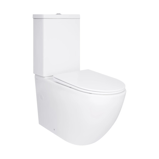 Унитаз напольный Qtap Jay Eco Ultra Quiet с сиденьем Soft-close White (QTJAY27W48749)