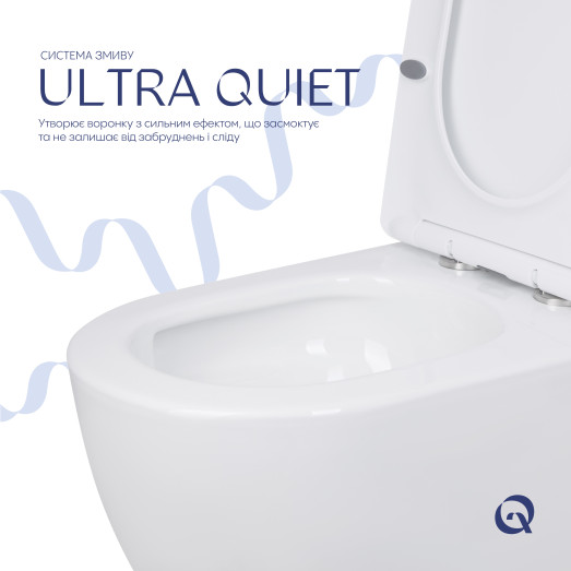 Унитаз напольный Qtap Jay Ultra Quiet с сиденьем Soft-close (QT07222175TW)