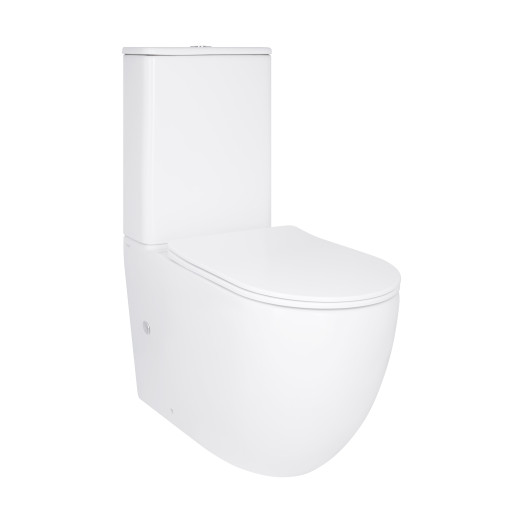 Унитаз напольный Qtap Robin New Ultra Quiet безободковый с сиденьем Soft-close white (QT13226083AW)
