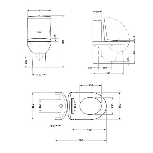 Унитаз напольный Qtap Robin New Ultra Quiet безободковый с сиденьем Soft-close white (QT13226083AW)