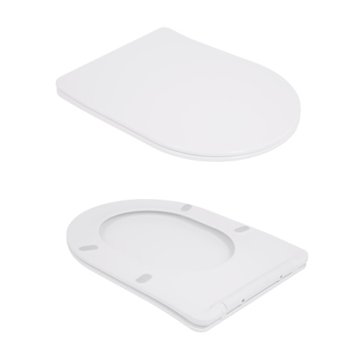 Унитаз напольный Qtap Robin New Ultra Quiet безободковый с сиденьем Soft-close white (QT13226083AW)