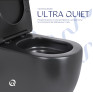 Унитаз напольный Qtap Robin Ultra Quiet безободковый с сиденьем Soft-close MATT BLACK (QT13226083AMB)