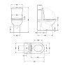 Унитаз напольный Qtap Scorpio Ultra Quiet безободковый с сиденьем Soft-close MATT BLACK (QT14226088AMB)