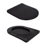 Унитаз напольный Qtap Scorpio Ultra Quiet безободковый с сиденьем Soft-close MATT BLACK (QT14226088AMB)