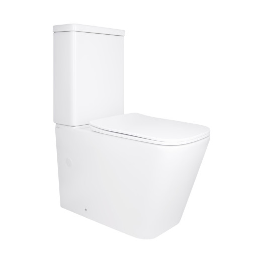 Унитаз напольный Qtap Stenava Rimless безободковый с сиденьем Soft-close white (QT27228303W)