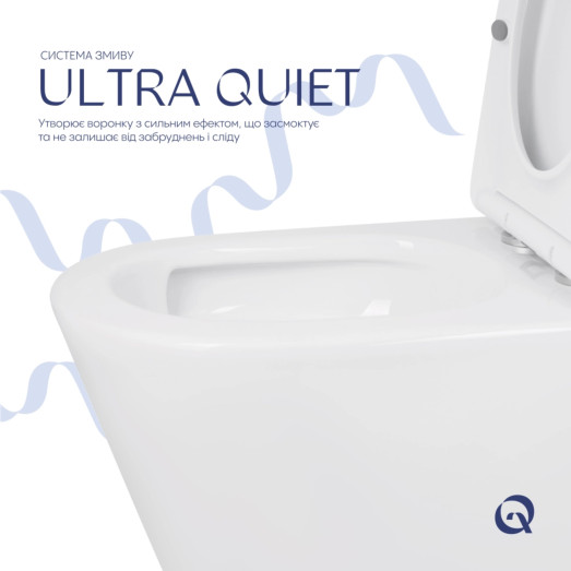 Унитаз напольный Qtap Swan Eco Ultra Quiet с сидением Soft-close White (QTSWA27W48748)