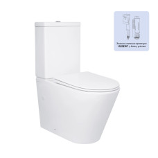 Унитаз напольный Qtap Swan Ultra Quiet с сиденьем Soft-close (QT16222182TW)