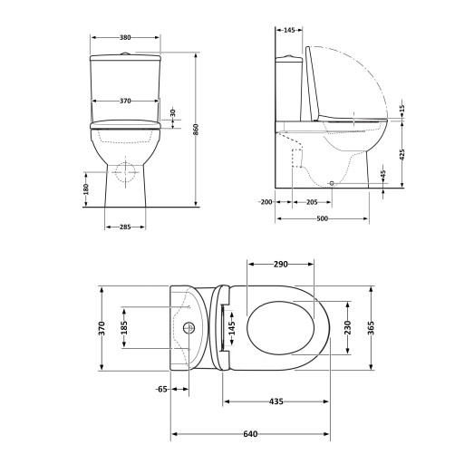 Унитаз напольный Qtap Swan Ultra Quiet с сиденьем Soft-close (QT16222182TW)
