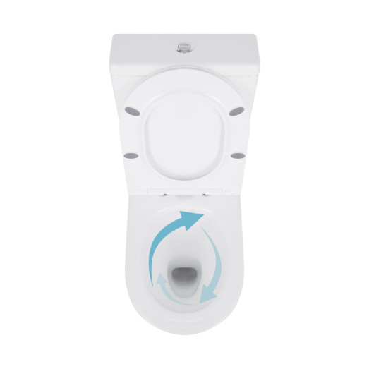 Унитаз напольный Qtap Swan Ultra Quiet с сиденьем Soft-close (QT16222182TW)