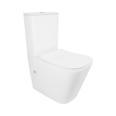 Унитаз напольный Qtap Tern Ultra Quiet безободковый с сиденьем Soft-Close White (QT17226003AW)