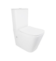 Унитаз напольный Qtap Tern Ultra Quiet безободковый с сиденьем Soft-Close White (QT17226003AW)
