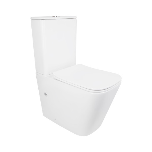Унитаз напольный Qtap Tern Ultra Quiet безободковый с сиденьем Soft-Close White (QT17226003AW)