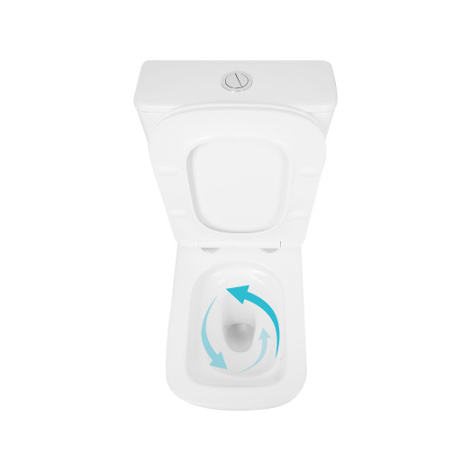 Унитаз напольный Qtap Tern Ultra Quiet безободковый с сиденьем Soft-Close White (QT17226003AW)