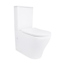 Унитаз напольный Qtap Virgo Ultra Quiet безободковый с сиденьем Soft-close white (QT18226092AW)