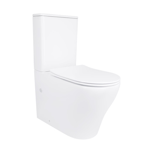 Унитаз напольный Qtap Virgo Ultra Quiet безободковый с сиденьем Soft-close white (QT18226092AW)