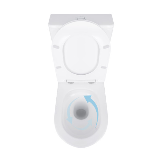 Унитаз напольный Qtap Virgo Ultra Quiet безободковый с сиденьем Soft-close white (QT18226092AW)