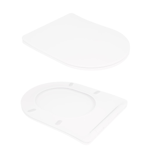 Унитаз напольный Qtap Virgo Ultra Quiet безободковый с сиденьем Soft-close white (QT18226092AW)