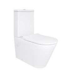 Унитаз напольный Qtap Vlasta Ultra Quiet безободковый с сиденьем Soft-close white (QT28228300W)