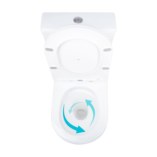 Унитаз напольный Qtap Vlasta Ultra Quiet безободковый с сиденьем Soft-close white (QT28228300W)