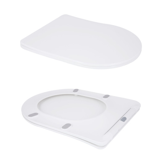 Унитаз напольный Qtap Vlasta Ultra Quiet безободковый с сиденьем Soft-close white (QT28228300W)