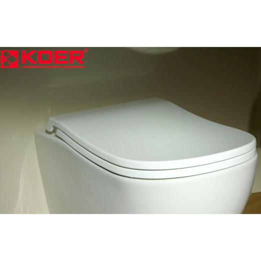 Унитаз подвесной эргономичный Koer TT-0102-T3 система смыва TORNADO 3.0 (KR5616)