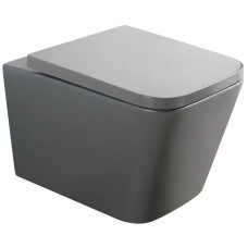 Унитаз подвесной Mixxus Premium QUADRO-0305-R GRAY 510x350x345mm система смыва RIMLESS (MP6656)