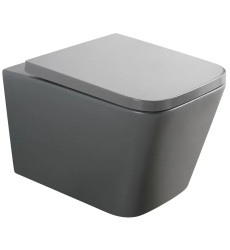 Унитаз подвесной Mixxus Premium QUADRO-0305-R GRAY 510x350x345mm система смыва RIMLESS (MP6656)