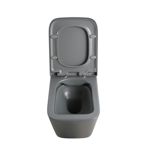 Унитаз подвесной Mixxus Premium QUADRO-0305-R GRAY 510x350x345mm система смыва RIMLESS (MP6656)