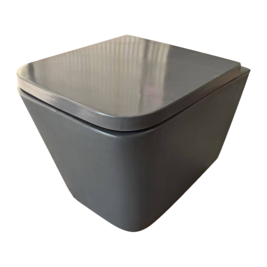 Унитаз подвесной Mixxus Premium QUADRO-0305-R GRAY 510x350x345mm система смыва RIMLESS (MP6656)