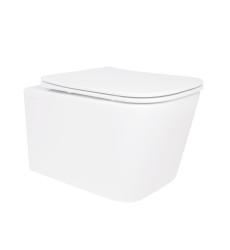 Унитаз подвесной Qtap Crow безободковый с сиденьем Soft-close (QT05335172W)