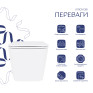 Унитаз подвесной Qtap Crow безободковый с сиденьем Soft-close (QT05335172W)