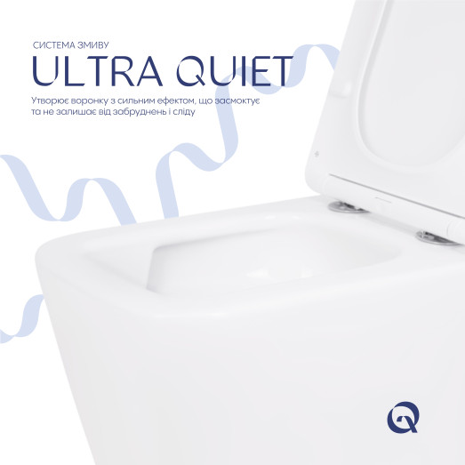 Унитаз подвесной Qtap Crow безободковый с сиденьем Soft-close (QT05335172W)