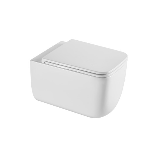 Унитаз подвесной Qtap Gemini безободковый с сиденьем Soft-close (QT2533076EUQW)