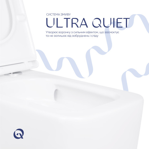 Унитаз подвесной Qtap Gemini безободковый с сиденьем Soft-close (QT2533076EUQW)