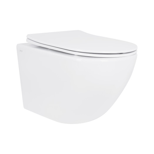 Унитаз подвесной Qtap Jay безободковый с сиденьем Soft-close (QT07335175W)