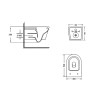 Унитаз подвесной Qtap Jay безободковый с сиденьем Soft-close (QT07335175W)