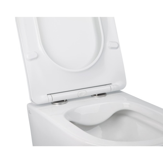 Унітаз підвісний Qtap Jay безобідковий з сідінням Soft-close QT07335176W Унітаз підвісний Qtap Jay безобідковий з сідінням Soft-close QT07335176W