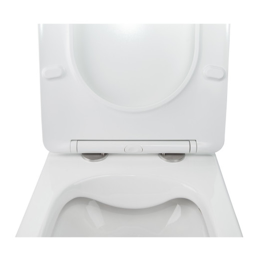 Унітаз підвісний Qtap Jay безобідковий з сідінням Soft-close QT07335176W Унітаз підвісний Qtap Jay безобідковий з сідінням Soft-close QT07335176W