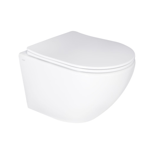 Унитаз подвесной Qtap Jay безободковый Ultra Quiet с сиденьем Soft-close (QT07335177W)