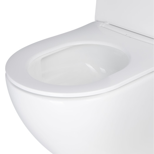 Унитаз подвесной Qtap Jay безободковый Ultra Quiet с сиденьем Soft-close (QT07335177W)