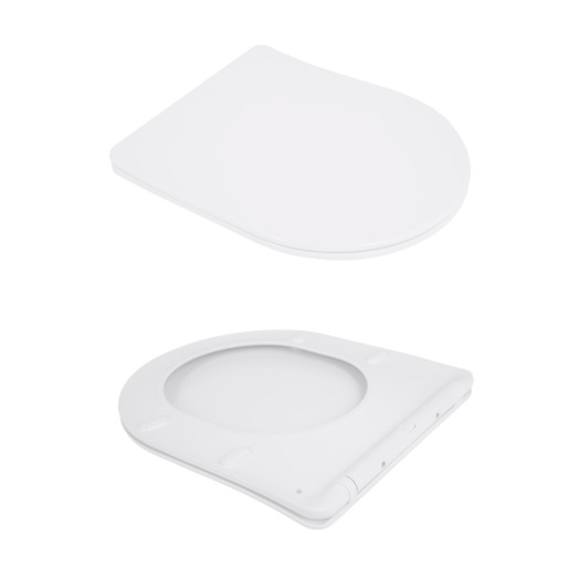 Унитаз подвесной Qtap Jay безободковый Ultra Quiet с сиденьем Soft-close (QT07335177W)