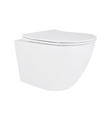 Унитаз подвесной Qtap Robin Mew безободковый с сиденьем Soft-close (QT13332381ASW)