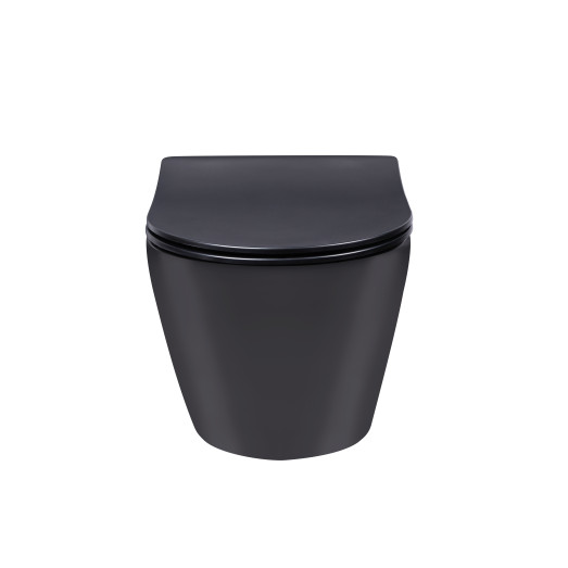 Унитаз подвесной Qtap Robin New безободковый с сиденьем Soft-close QT1333046ENRMB Унитаз подвесной Qtap Robin New безободковый с сиденьем Soft-close QT1333046ENRMB