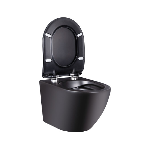 Унитаз подвесной Qtap Robin New безободковый с сиденьем Soft-close QT1333046ENRMB Унитаз подвесной Qtap Robin New безободковый с сиденьем Soft-close QT1333046ENRMB